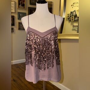 Sequin Embellished Lavender Cami Top